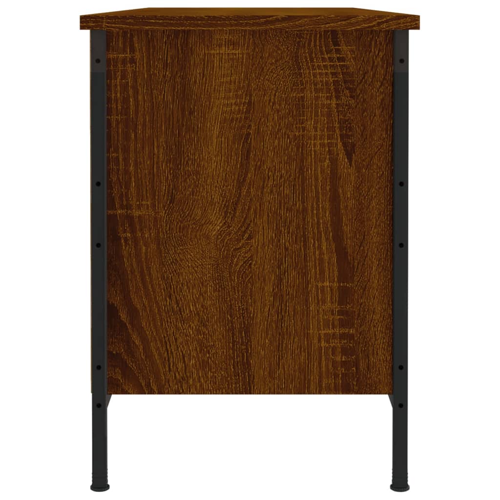 Shoe Cabinet Brown Oak 100x35x50 cm Engineered Wood