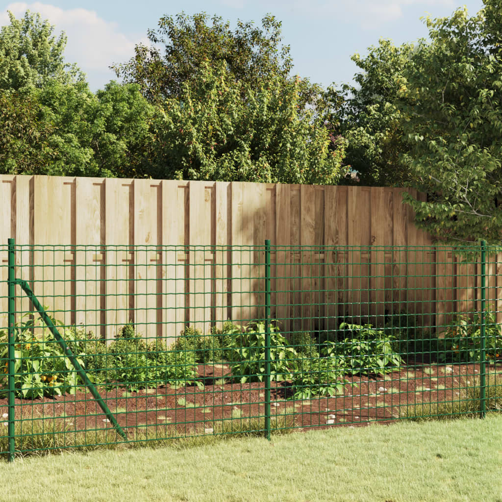 Wire Mesh Fence Green 1x25 m Galvanised Steel