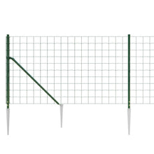Load image into Gallery viewer, Wire Mesh Fence with Spike Anchors Green 0.8x10 m
