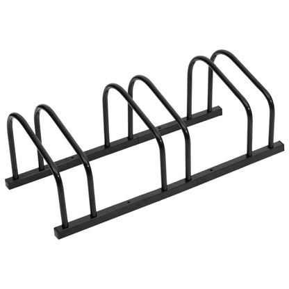 Bike Rack for 3 Bikes Black Steel