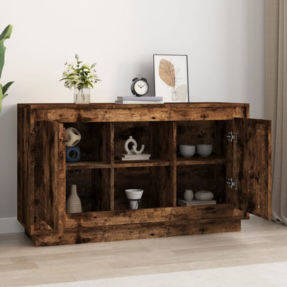 Sideboard Smoked Oak 102x35x60 cm Engineered Wood