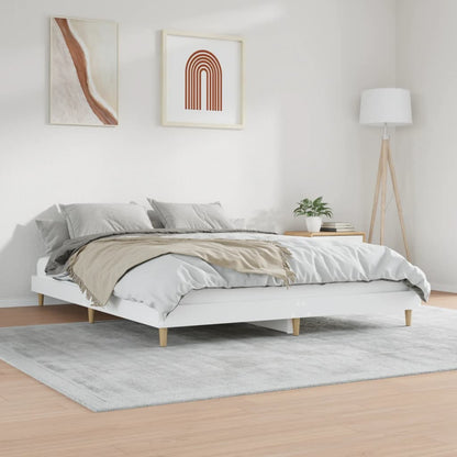 Bed Frame White 160x200 cm Engineered Wood