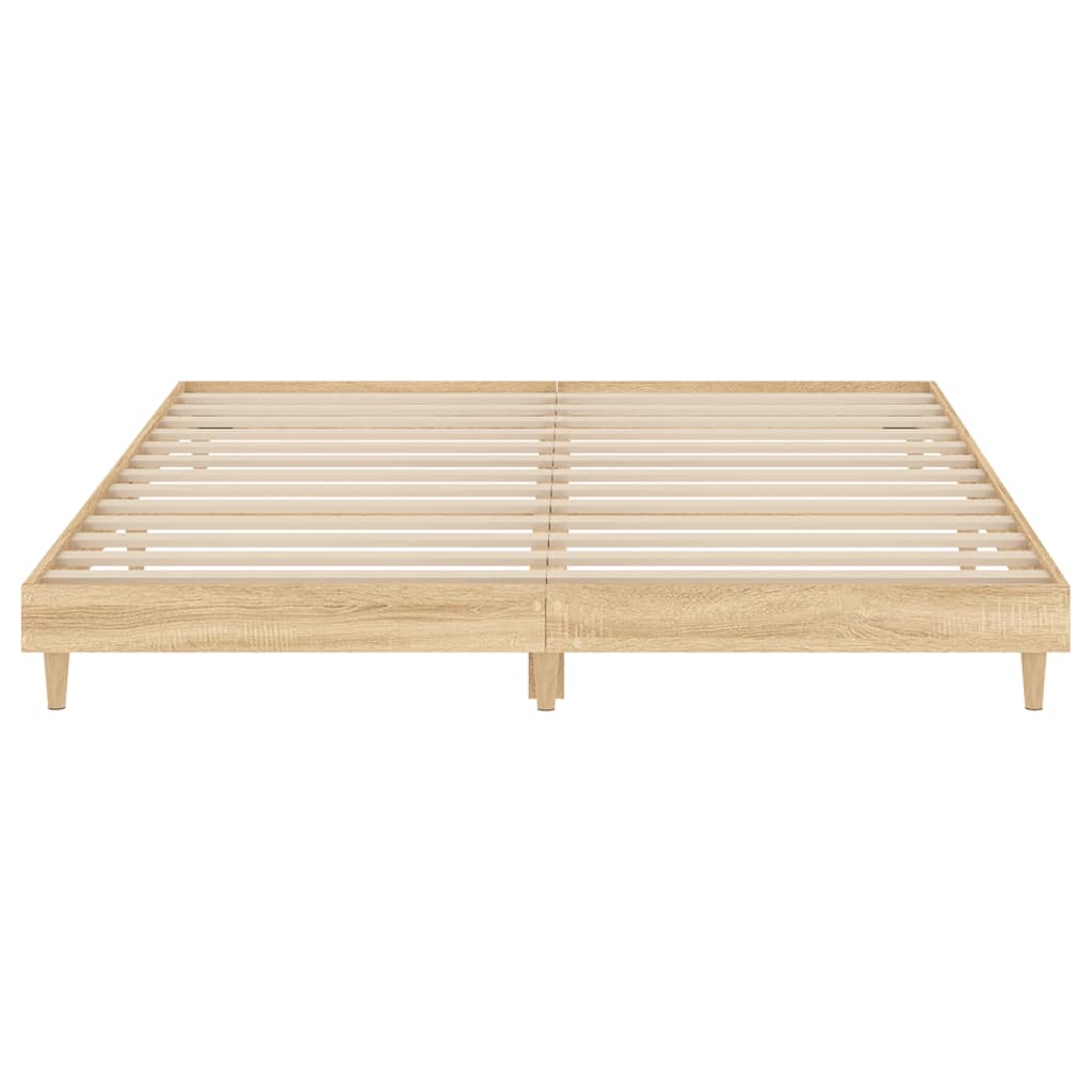 Bed Frame Sonoma Oak 160x200 cm Engineered Wood