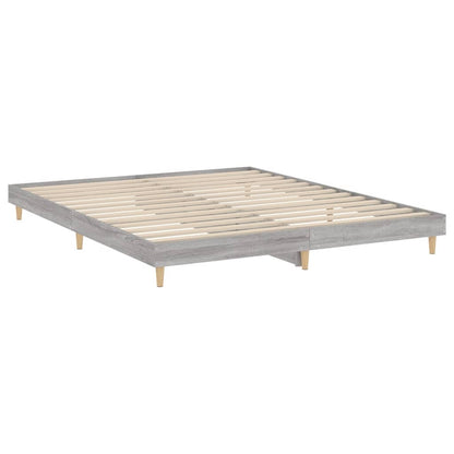 Bed Frame Grey Sonoma 120x200 cm Engineered Wood