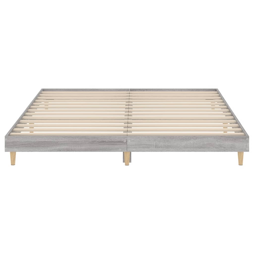 Bed Frame Grey Sonoma 120x200 cm Engineered Wood