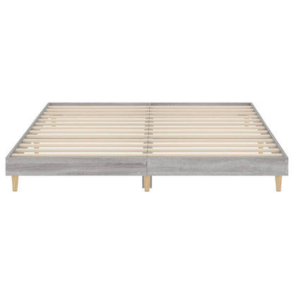 Bed Frame Grey Sonoma 120x200 cm Engineered Wood