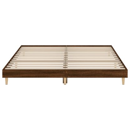 Bed Frame Brown Oak 120x200 cm Engineered Wood