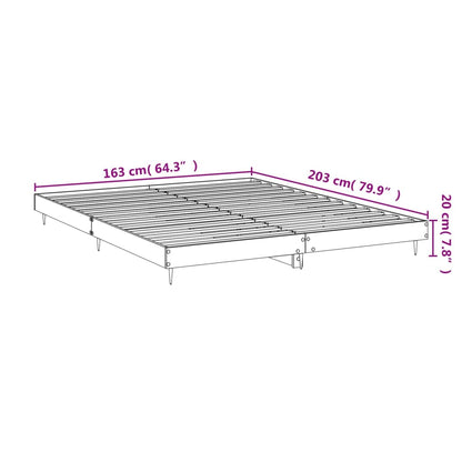 Bed Frame High Gloss White 160x200 cm Engineered Wood