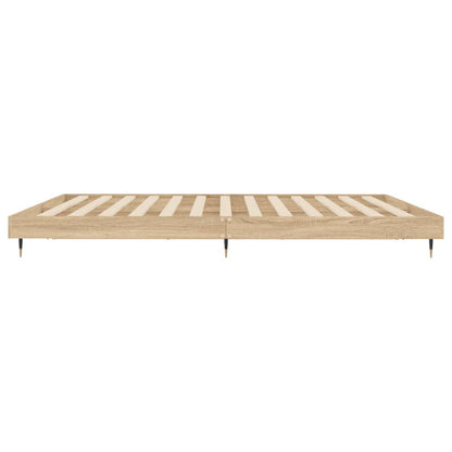 Bed Frame Sonoma Oak 140x200 cm Engineered Wood