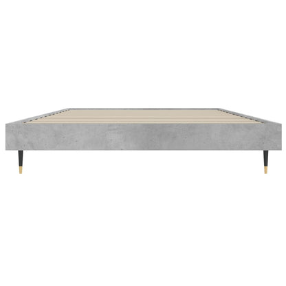 Bed Frame Concrete Grey 90x190 cm Single Engineered Wood