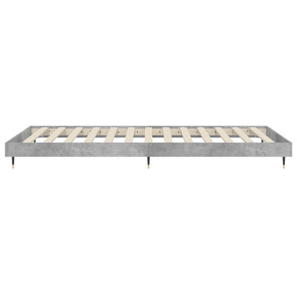 Bed Frame Concrete Grey 90x190 cm Single Engineered Wood