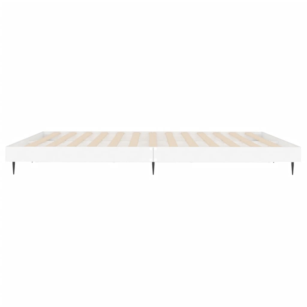 Bed Frame White 180x200 cm Super King Engineered Wood