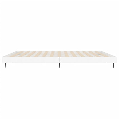 Bed Frame White 180x200 cm Super King Engineered Wood