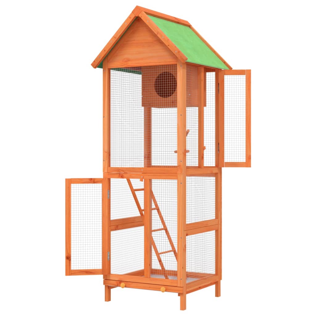 Bird House Brown 60x58.5x160 cm Solid Wood Pine