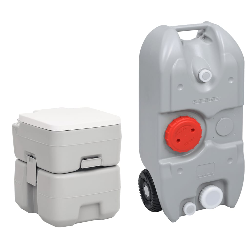 Portable Camping Toilet and Water Tank Set