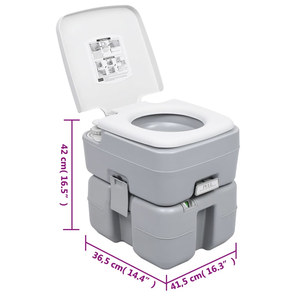 Portable Camping Toilet and Water Tank Set