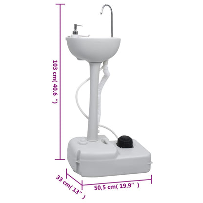 Portable Camping Handwash Stand and Water Tank Set