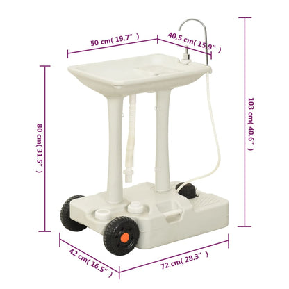 Portable Camping Toilet and Handwash Stand Set with Water Tank