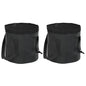 Folding Buckets 2 pcs Black 30 L PVC