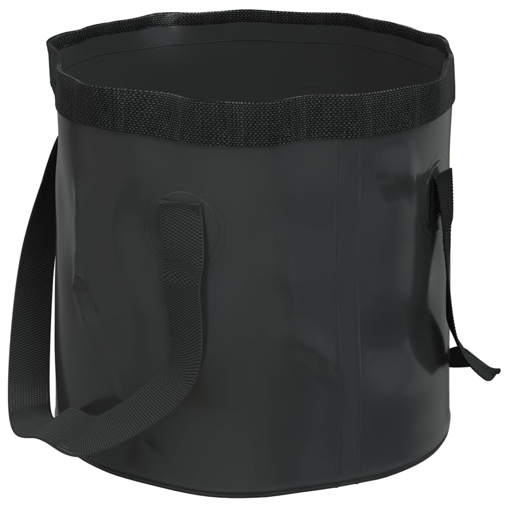 Folding Buckets 2 pcs Black 30 L PVC