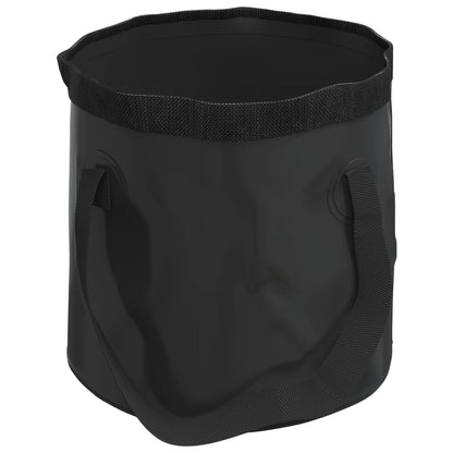 Folding Buckets 2 pcs Black 30 L PVC