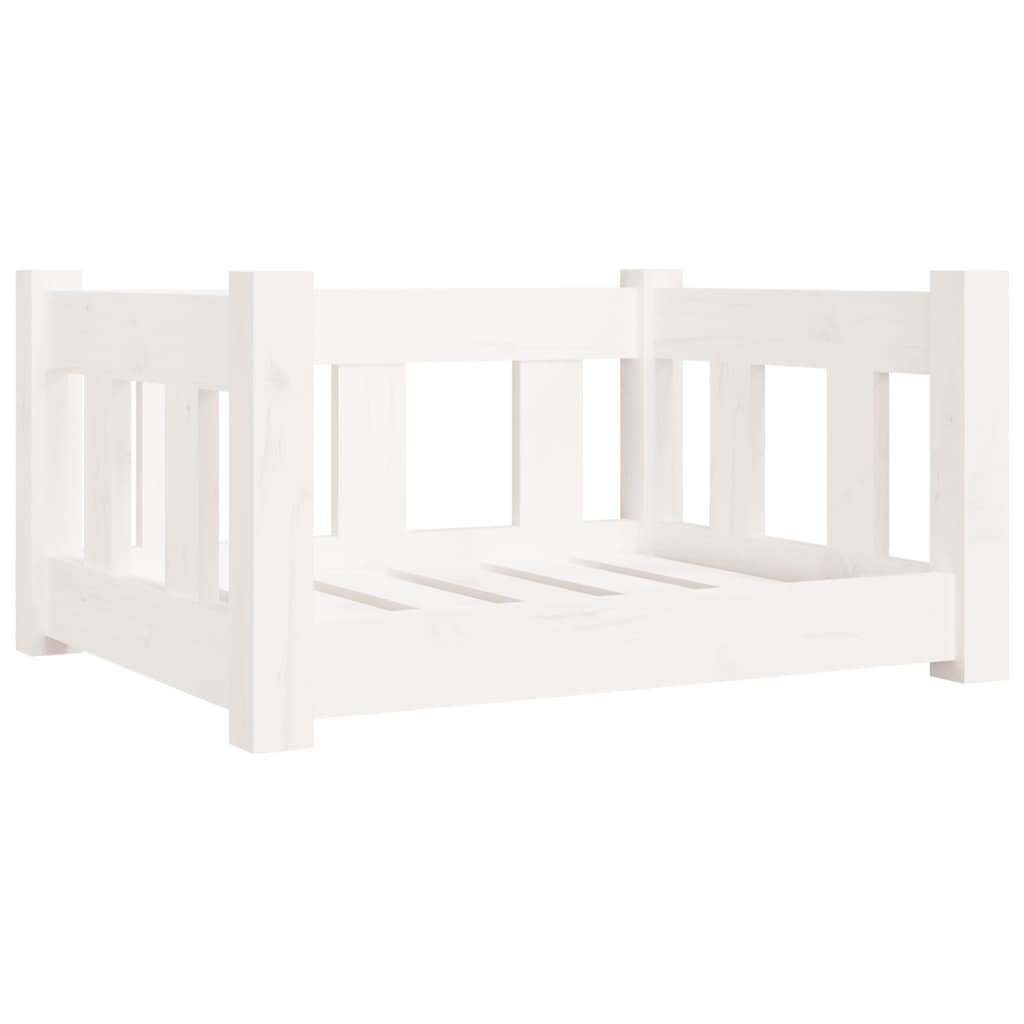 Dog Bed White 55.5x45.5x28 cm Solid Wood Pine