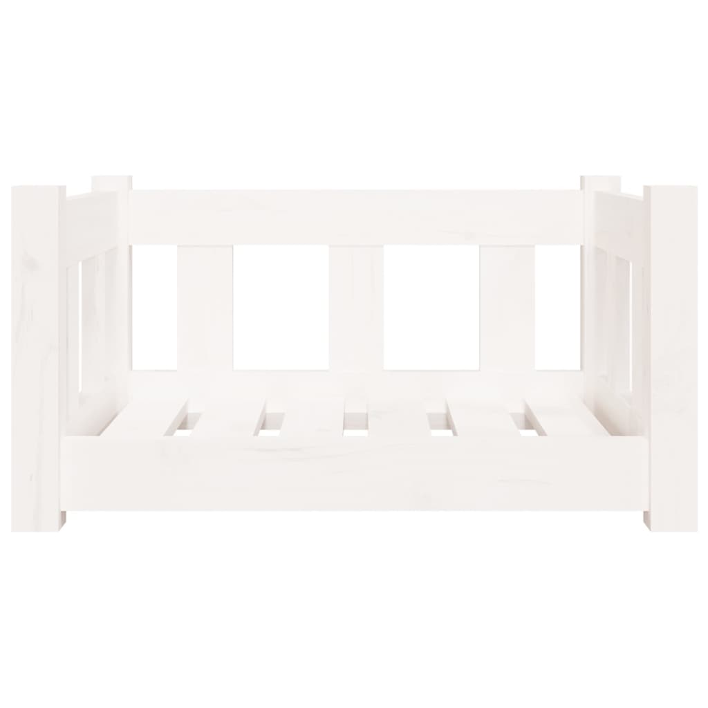 Dog Bed White 55.5x45.5x28 cm Solid Wood Pine