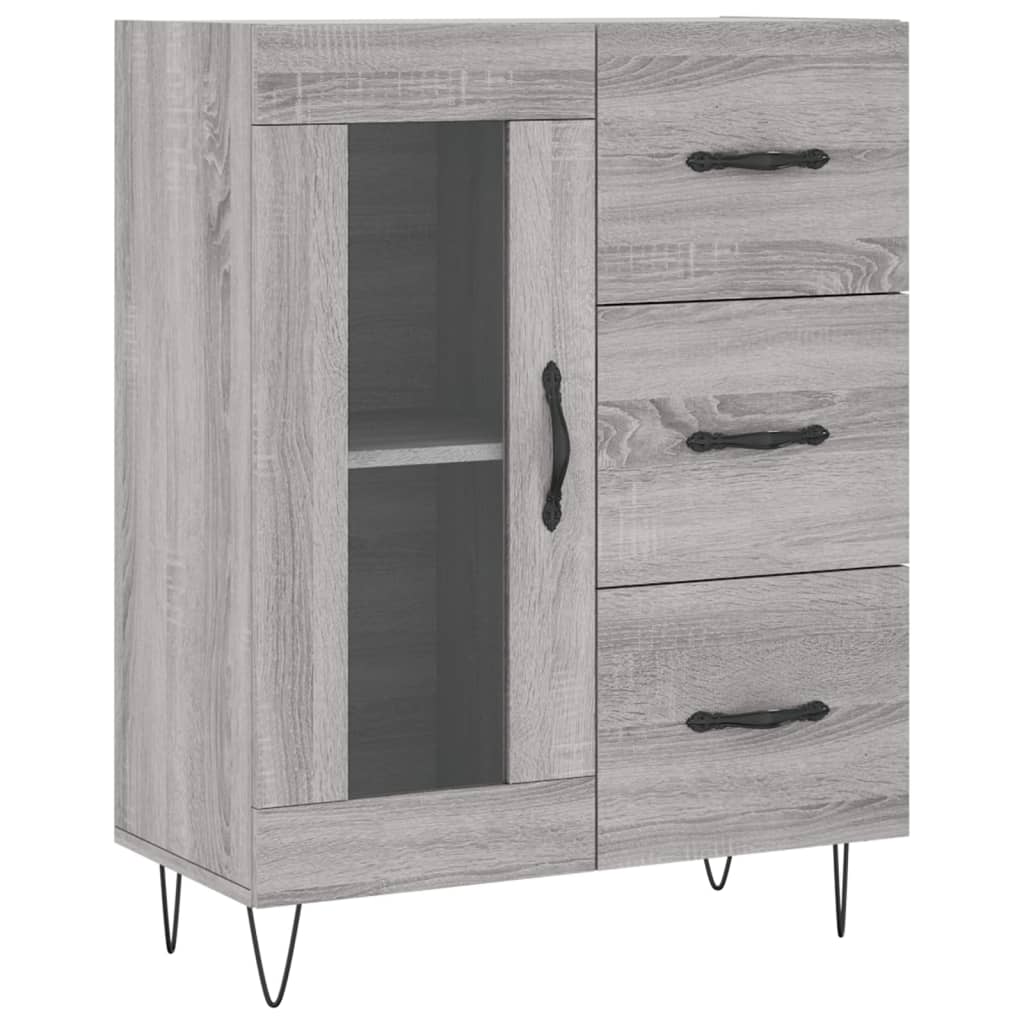 Sideboard Grey Sonoma 69.5x34x90 cm Engineered Wood