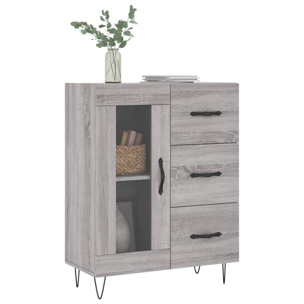 Sideboard Grey Sonoma 69.5x34x90 cm Engineered Wood