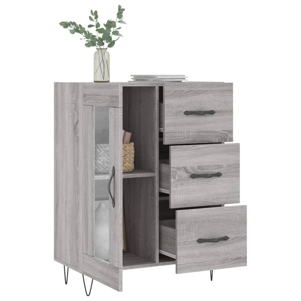 Sideboard Grey Sonoma 69.5x34x90 cm Engineered Wood