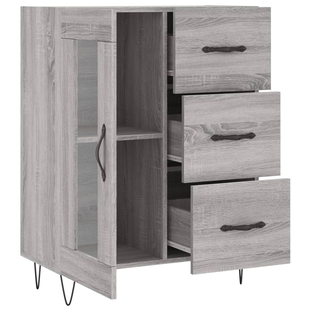 Sideboard Grey Sonoma 69.5x34x90 cm Engineered Wood