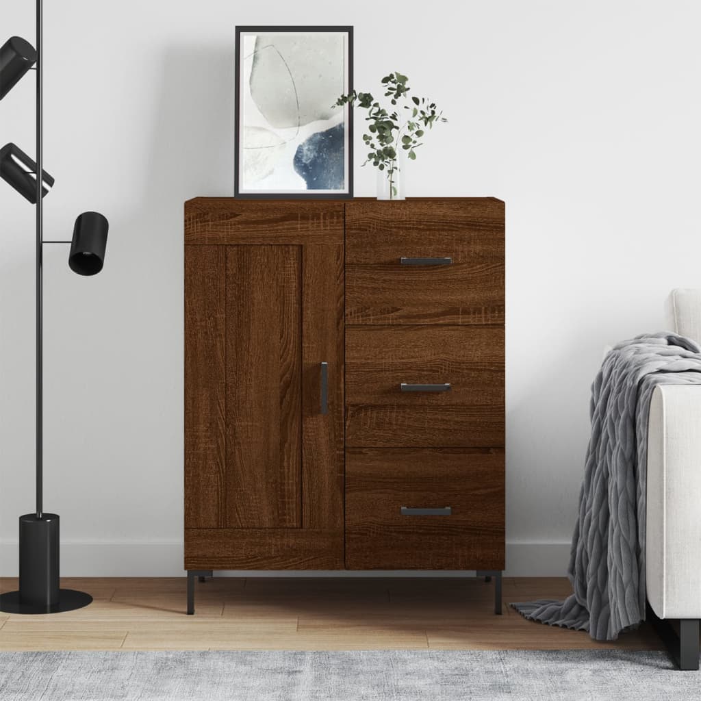 Sideboard Brown Oak 69.5x34x90 cm Engineered Wood