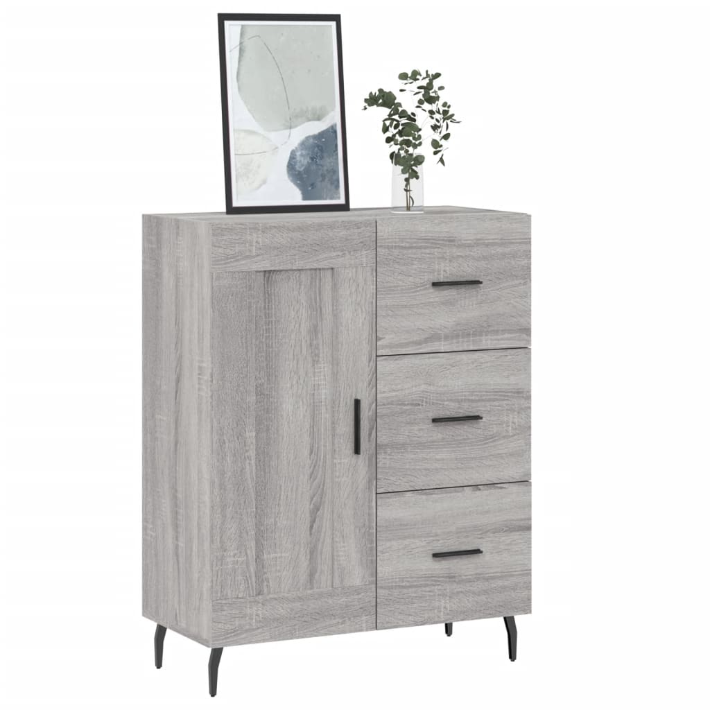 Sideboard Grey Sonoma 69.5x34x90 cm Engineered Wood