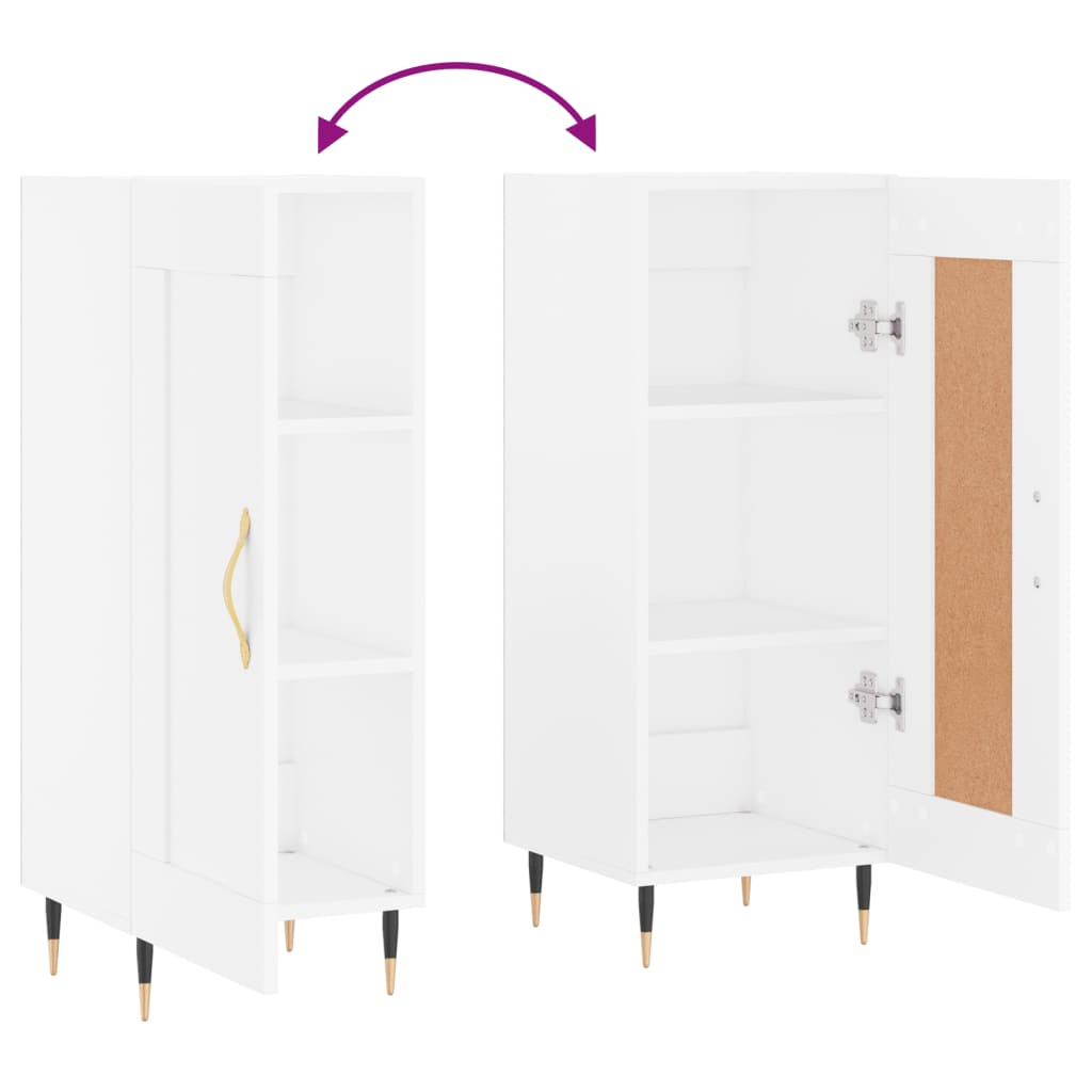 Sideboard White 34.5x34x90 cm Engineered Wood