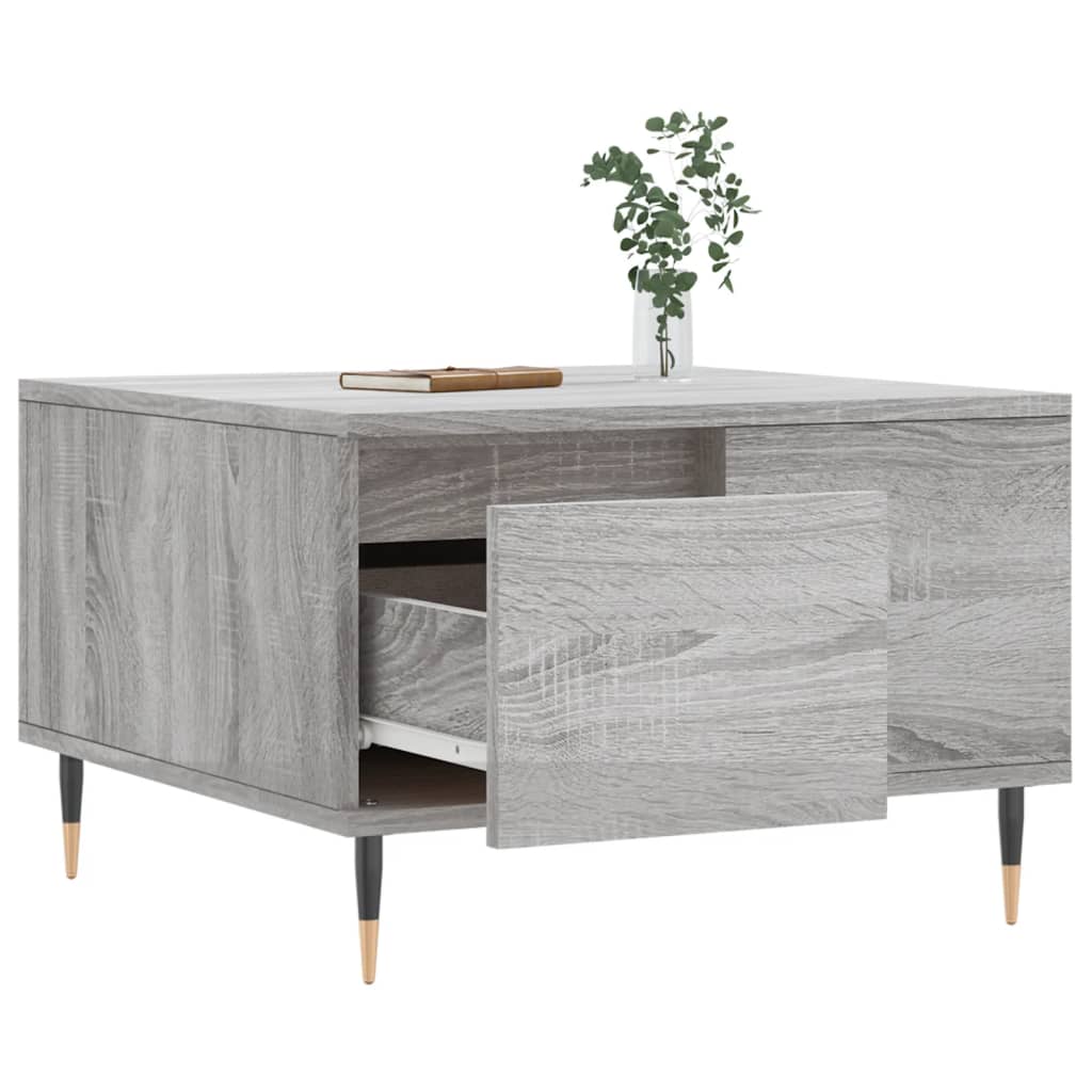 Coffee Table Grey Sonoma 55x55x36.5 cm Engineered Wood