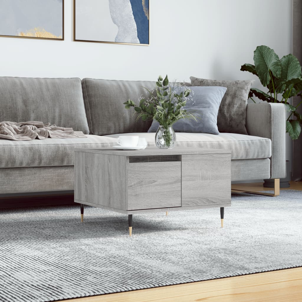 Coffee Table Grey Sonoma 55x55x36.5 cm Engineered Wood