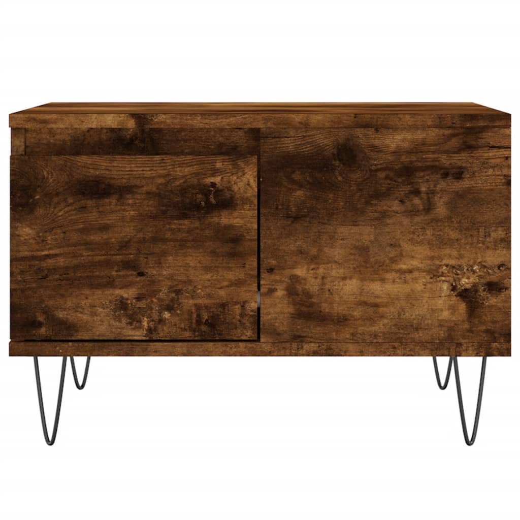 Coffee Table Smoked Oak 55x55x36.5 cm Engineered Wood