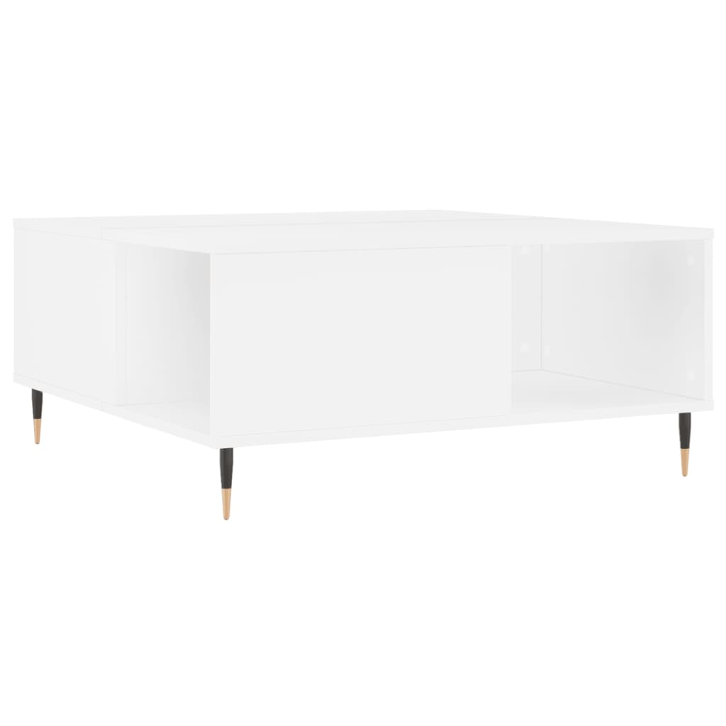 Coffee Table White 80x80x36.5 cm Engineered Wood