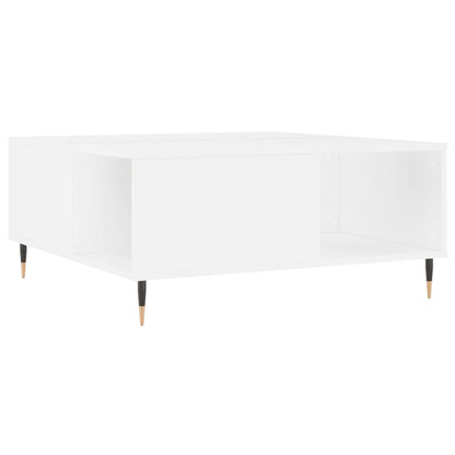 Coffee Table White 80x80x36.5 cm Engineered Wood