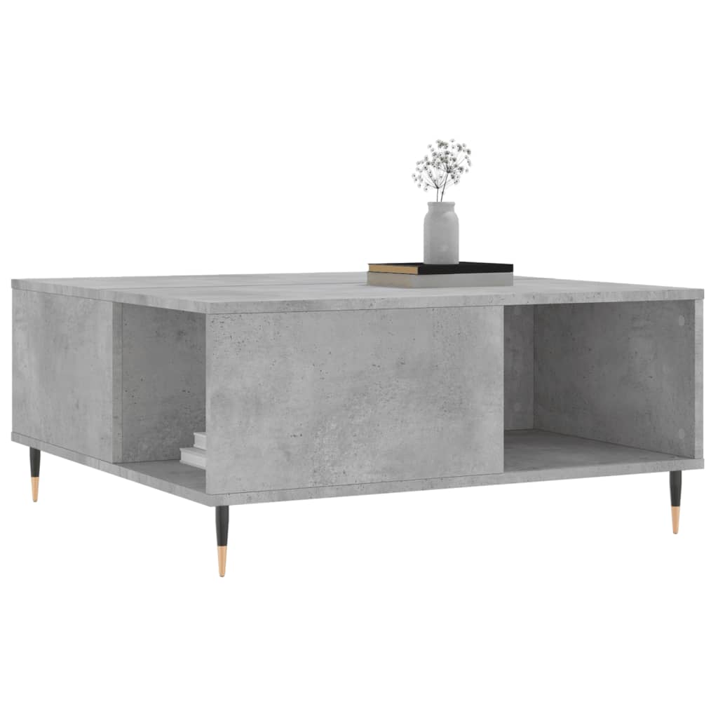 Coffee Table Concrete Grey 80x80x36.5 cm Engineered Wood