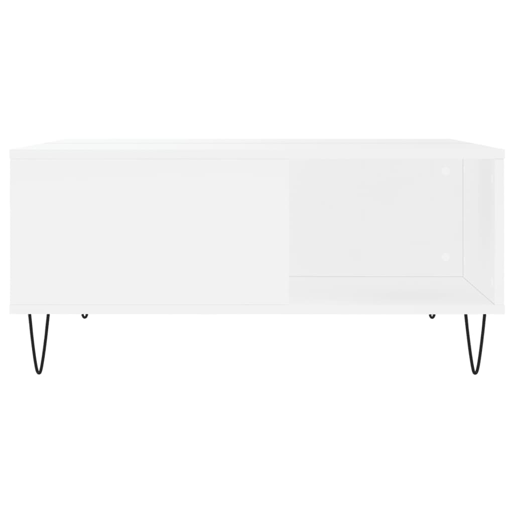 Coffee Table White 80x80x36.5 cm Engineered Wood