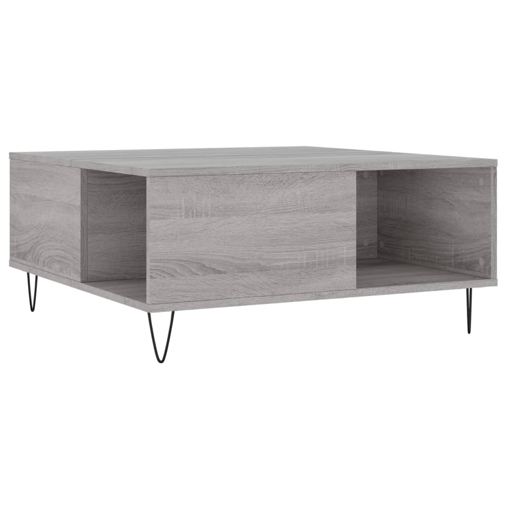 Coffee Table Grey Sonoma 80x80x36.5 cm Engineered Wood