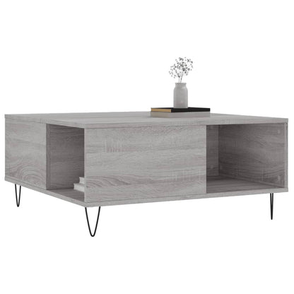 Coffee Table Grey Sonoma 80x80x36.5 cm Engineered Wood