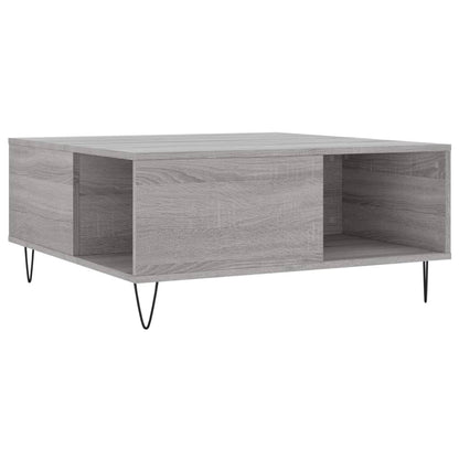 Coffee Table Grey Sonoma 80x80x36.5 cm Engineered Wood