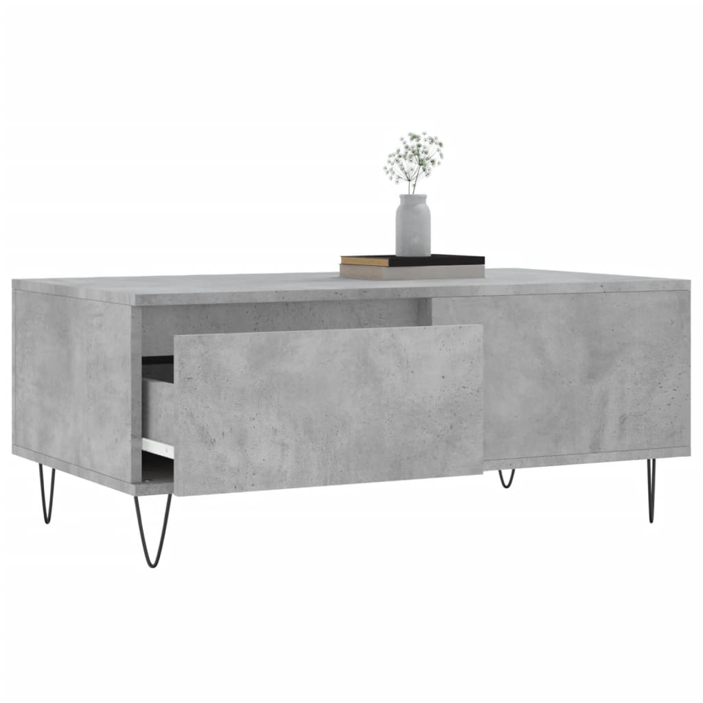 Coffee Table Concrete Grey 90x50x36.5 cm Engineered Wood