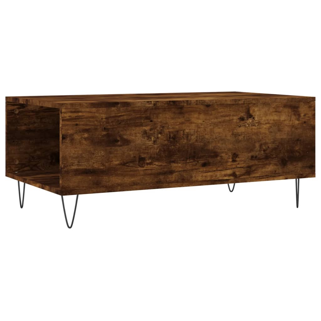 Coffee Table Smoked Oak 90x50x36.5 cm Engineered Wood