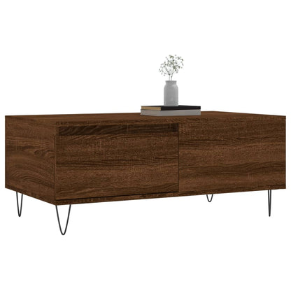 Coffee Table Brown Oak 90x50x36.5 cm Engineered Wood