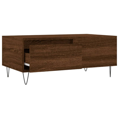 Coffee Table Brown Oak 90x50x36.5 cm Engineered Wood