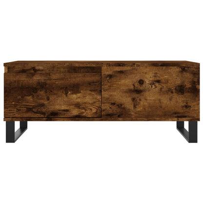 Coffee Table Smoked Oak 90x50x36.5 cm Engineered Wood