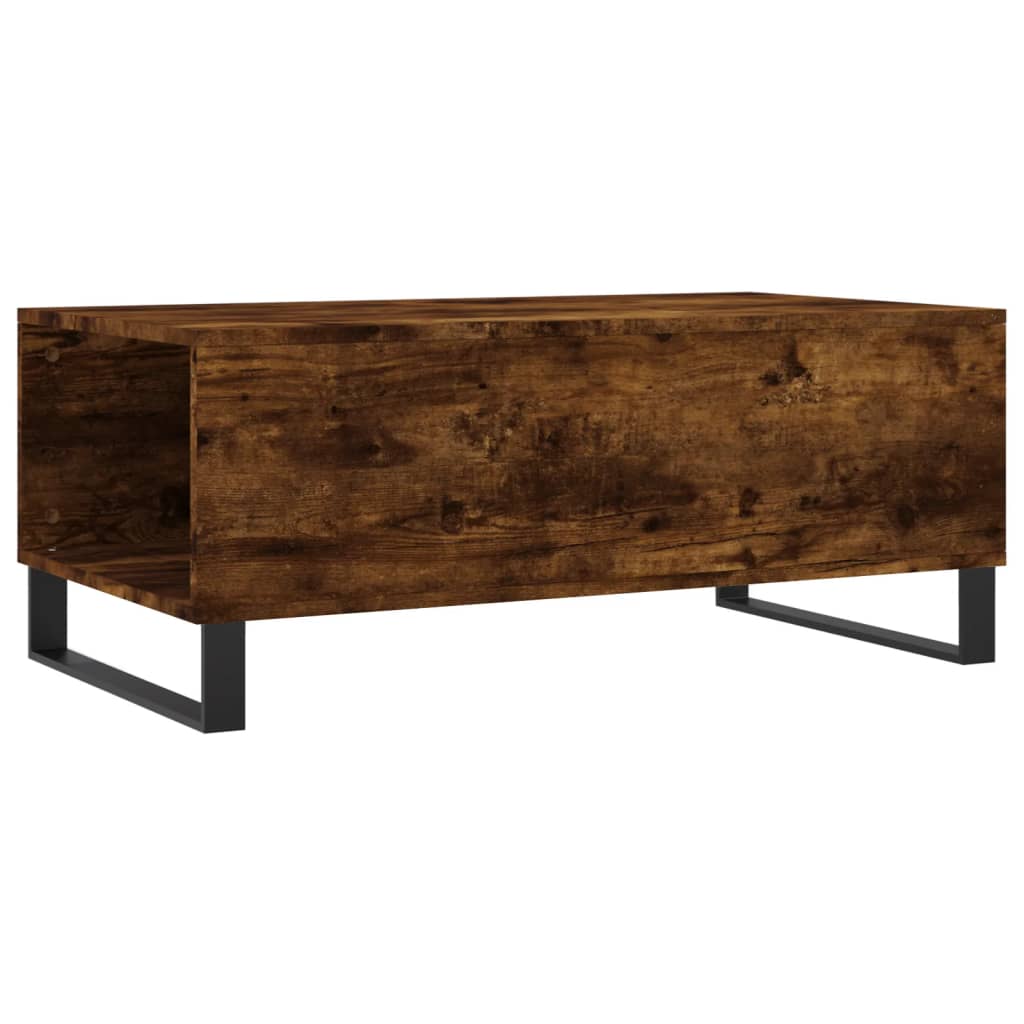 Coffee Table Smoked Oak 90x50x36.5 cm Engineered Wood